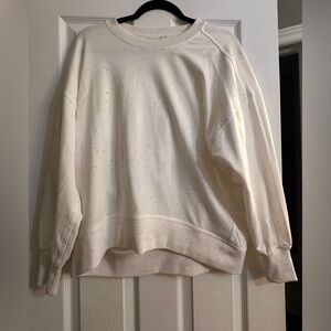 EUC Lululemon Back In Action White Colour Speckle Sweatshirt